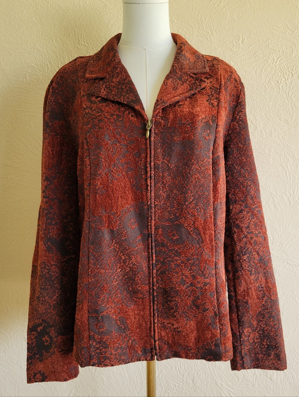 Christopher & Banks | Burnt Orange & Black Tapestry